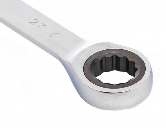 Ключ комбинированный трещоточный MATRIX 14816 27 мм, CrV - изображение 3