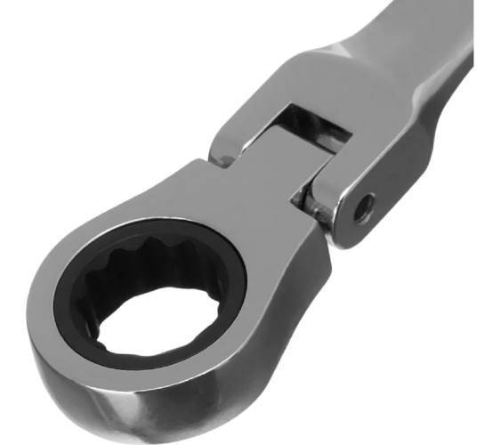 Ключ комбинированный трещоточный MATRIX 14866 14мм, CrV  шарнирный - изображение 3