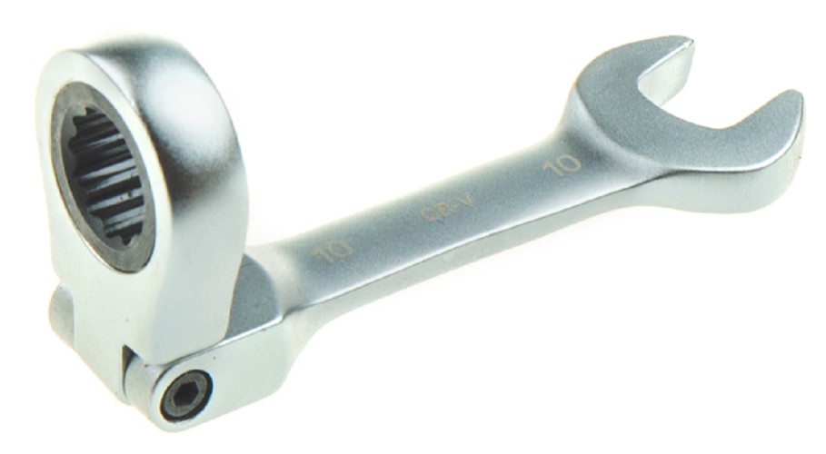 Ключ комбинированный трещоточный ARNEZI R1030710 10 мм шарнирный, короткий - изображение 3