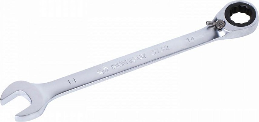 Ключ комбинированный трещоточный KING TONY 373214М 14 мм, с флажком 373214M