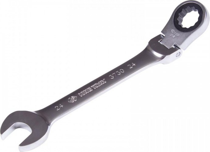 Ключ комбинированный трещоточный KING TONY с шарниром 24 мм 373024M