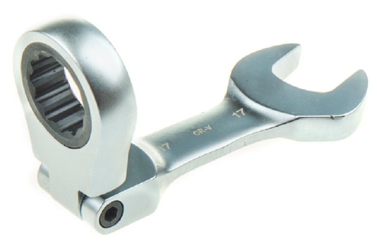 Ключ комбинированный трещоточный ARNEZI R1030717 17 мм шарнирный, короткий - изображение 3