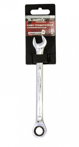 Ключ комбинированный трещоточный MATRIX 14804 11мм, CrV - изображение 2