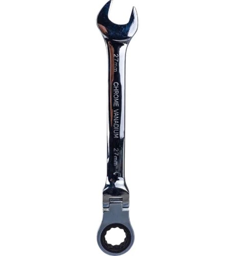 Ключ комбинированный трещоточный MATRIX 14872 27 мм, CrV  шарнирный - изображение 5