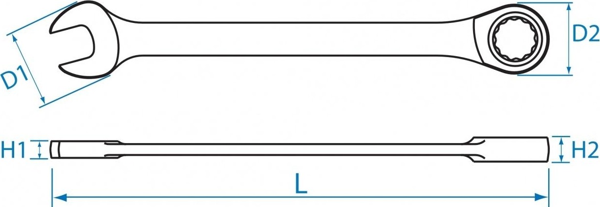 Ключ комбинированный трещоточный KING TONY 373124М 24 мм 373124M - изображение 4