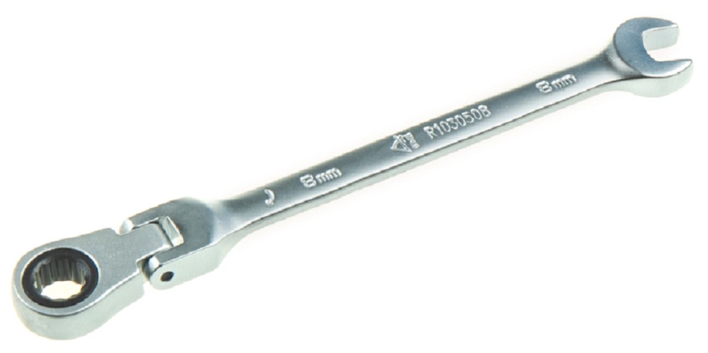 Ключ комбинированный трещоточный ARNEZI R1030508 8 мм шарнирный - изображение 2