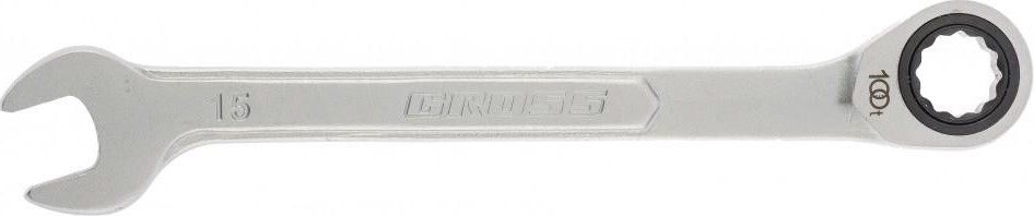 Ключ комбинированный трещоточный GROSS 14853 15 мм