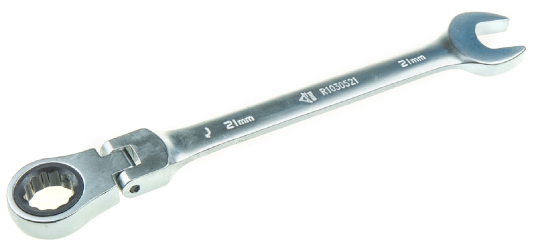 Ключ комбинированный трещоточный ARNEZI R1030521 21 мм шарнирный - изображение 2