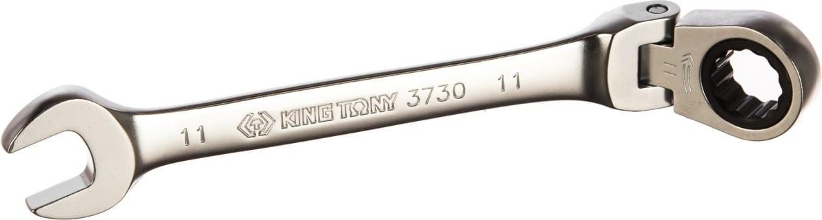 Ключ комбинированный трещоточный KING TONY с шарниром 11 мм 373011M