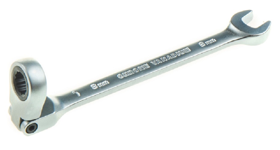 Ключ комбинированный трещоточный ARNEZI R1030508 8 мм шарнирный - изображение 3