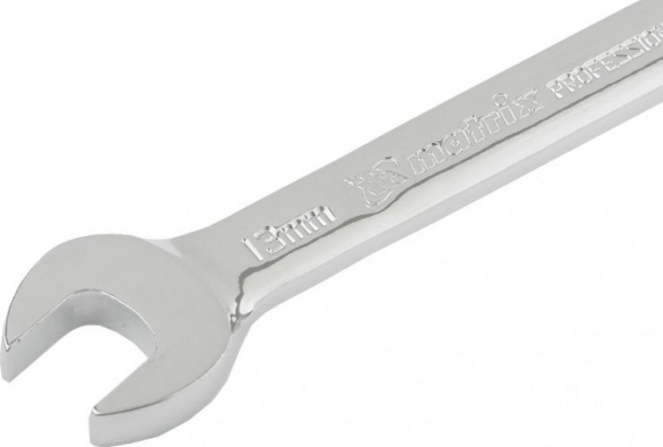 Ключ комбинированный трещоточный MATRIX 13мм , crv, шарнирный, зерк.хром 14865 - изображение 2