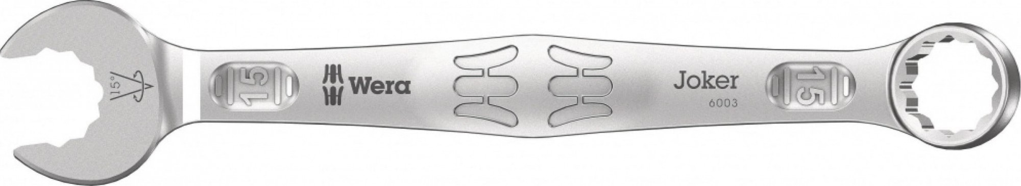 Ключ комбинированный WERA 05020206001 6003 joker гаечный 15x174 мм WE-020206