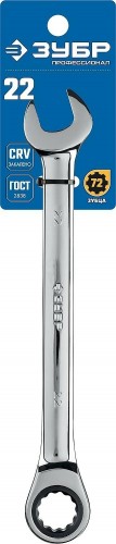 Ключ комбинированный ЗУБР гаечный трещоточный 22 мм 27074-22_z01 - изображение 2