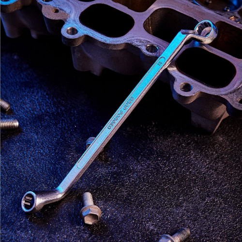 Ключ накидной REXANT 12-5854-2 коленчатый 10х11 мм, хром - изображение 4