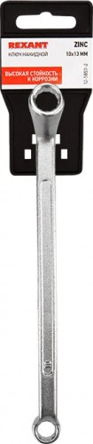 Ключ накидной REXANT 12-5857-2 коленчатый 10х13 мм, хром - изображение 3