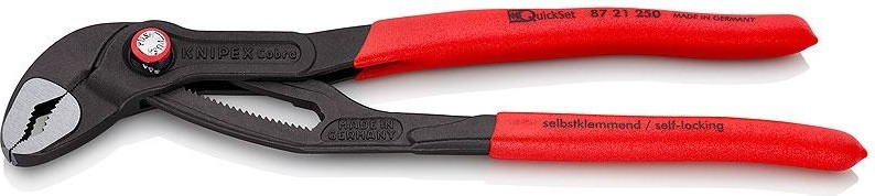 Ключ переставной KNIPEX 8721250SB cobra quickset 250 мм с фиксатором KN-8721250SB