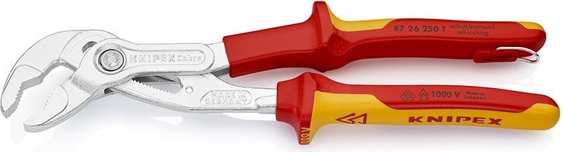 Ключ переставной KNIPEX 8726250T cobra 250 мм с фиксатором, диэлектрические KN-8726250T - изображение 2