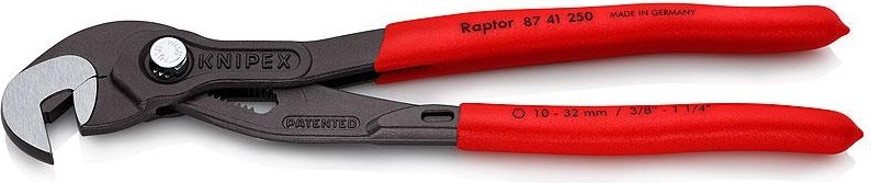 Ключ переставной KNIPEX 8741250SB raptor 250 мм. KN-8741250SB