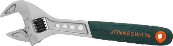 Ключ разводной JONNESWAY W27AT8 эргономичный с пластиковой ручкой, 0-24 мм, L-200  048046 - изображение 2