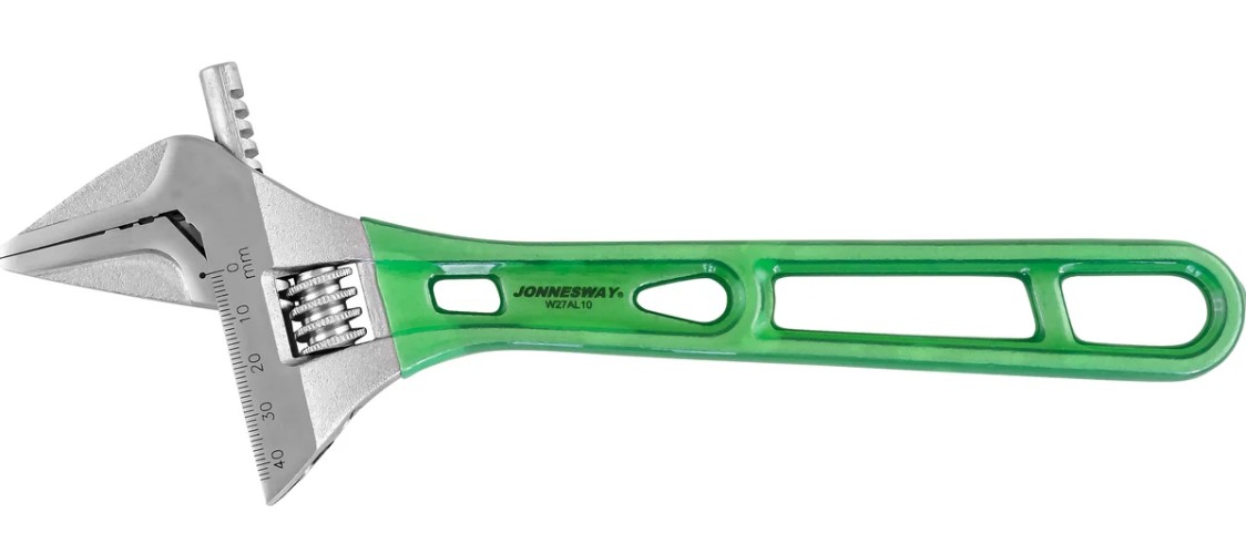 Ключ разводной JONNESWAY W27AL10 с облегченной рукояткой, 0-43 мм, l-250 мм 046313 - изображение 2