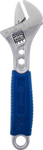 Ключ разводной Кобальт 244-933 160 мм, ширина захвата 24 мм двухкомпонентная руко