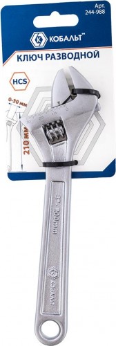 Ключ разводной Кобальт 244-988 210 мм, ширина захвата 30 мм. - изображение 2