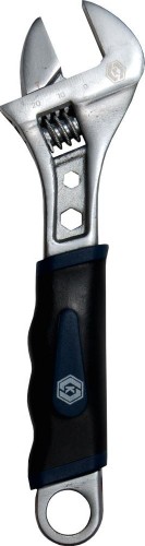 Ключ разводной Кобальт 647-550 200 мм, ширина захвата 24 мм, двухкомпонентная рук