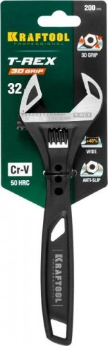 Ключ разводной KRAFTOOL T-REX силовой 200 / 32 мм, 27254-20 - изображение 4