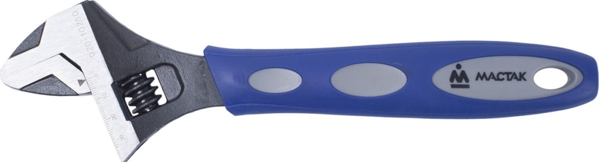 Ключ разводной МАСТАК 250 мм эргономичная ручка, держатель 020-10250H 020-10250H - изображение 3