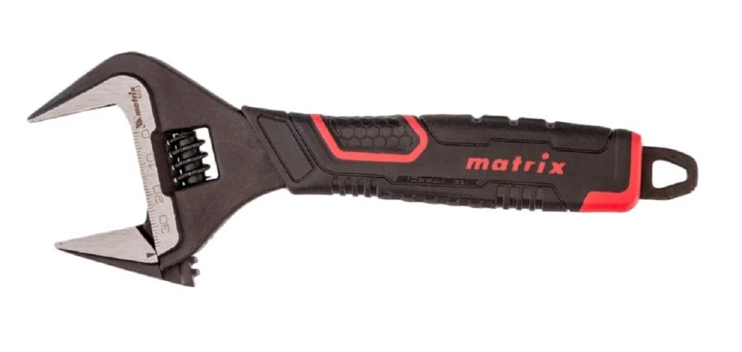 Ключ разводной MATRIX 15577 тонкие губки, фосфатированный, 200 мм CrV, PRO