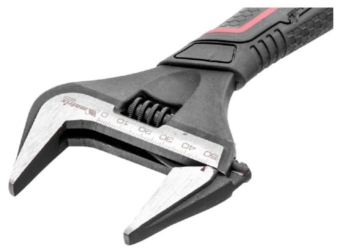 Ключ разводной MATRIX 15577 тонкие губки, фосфатированный, 200 мм CrV, PRO - изображение 3