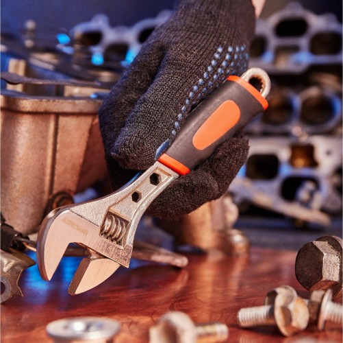 Ключ разводной REXANT 12-4672 150 мм, двухкомпонентная рукоятка - изображение 4