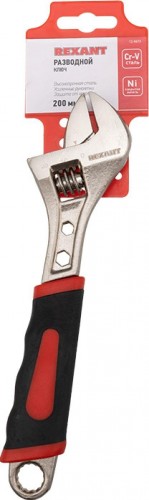 Ключ разводной REXANT 12-4673 200 мм двухкомпонентная рукоятка - изображение 3