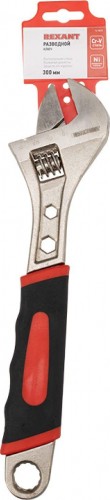 Ключ разводной REXANT 12-4675 300 мм двухкомпонентная рукоятка - изображение 4