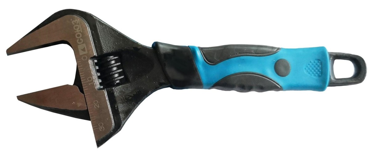 Ключ разводной СОЮЗ 1045-27-150C 150мм, усиленные тонкие губки, обрезиненная рукоят