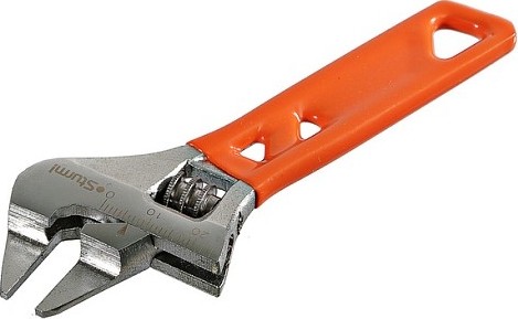 Ключ разводной Sturm 1045-19-150 120мм, зев 24мм, супертонкие губки, обливная рукоя - изображение 2