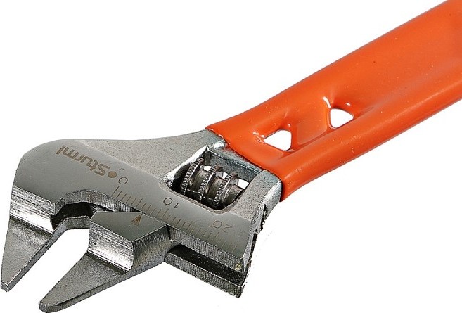 Ключ разводной Sturm 1045-19-150 120мм, зев 24мм, супертонкие губки, обливная рукоя - изображение 3