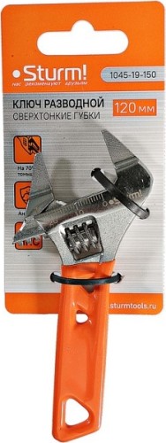 Ключ разводной Sturm 1045-19-150 120мм, зев 24мм, супертонкие губки, обливная рукоя - изображение 5