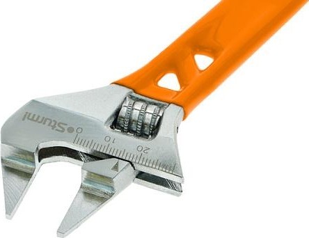 Ключ разводной Sturm 1045-19-200 130мм, зев 32мм, супертонкие губки, обливная рукоя - изображение 3