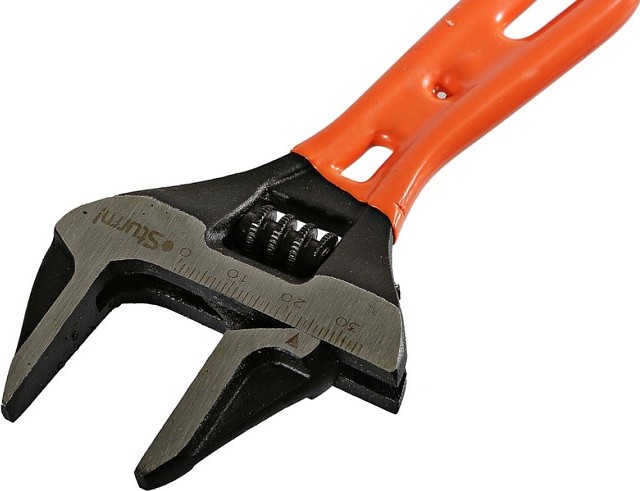 Ключ разводной Sturm 1045-28-135 c короткой ручкой 135мм, зев 34мм, crv - изображение 2