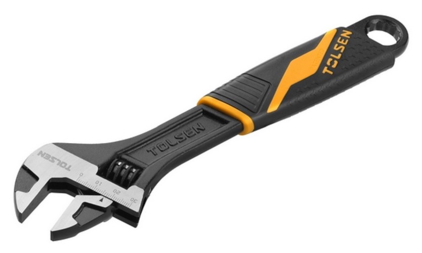 Ключ разводной TOLSEN "GRIPro", 200х24 мм, эргономичная ручка TT15309
