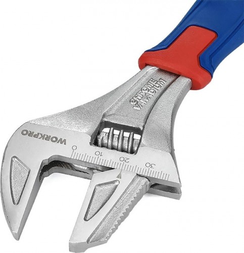 Ключ разводной WORKPRO WP272014 2-в-1 42х200мм с функцией трубного ключа - изображение 3