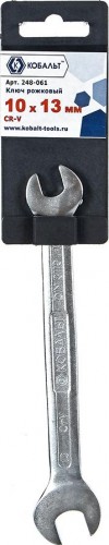Ключ рожковый Кобальт 248-061 10x13 мм cr-v - изображение 2