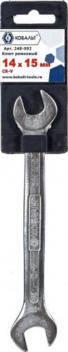 Ключ рожковый Кобальт 248-092 14x15 мм cr-v - изображение 2