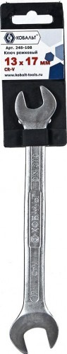 Ключ рожковый Кобальт 248-108 13x17 мм cr-v - изображение 2