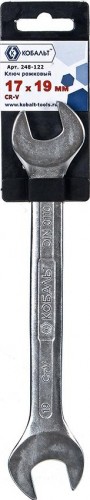 Ключ рожковый Кобальт 248-122 17x19 мм cr-v - изображение 2