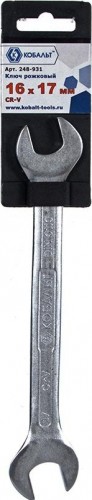 Ключ рожковый Кобальт 248-931 16x17 мм cr-v - изображение 2