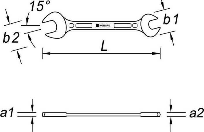 Ключ рожковый Norgau тип N6 32 х 36 мм 060107262 060107262 - изображение 2