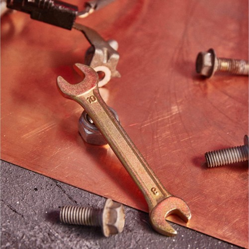 Ключ рожковый REXANT 12-5823-2 8х10 мм, желтый цинк - изображение 5