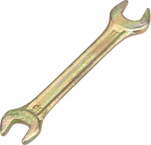 Ключ рожковый REXANT 12-5824-2 10х11 мм, желтый цинк